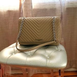 Tan Quilted Leather Chain Strap Purse NWOT